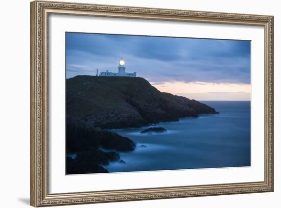 Strumble Head Lighthouse at Dusk, Pembrokeshire Coast National Park, Wales, United Kingdom, Europe-Ben Pipe-Framed Photographic Print