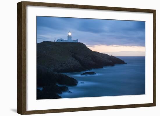 Strumble Head Lighthouse at Dusk, Pembrokeshire Coast National Park, Wales, United Kingdom, Europe-Ben Pipe-Framed Photographic Print