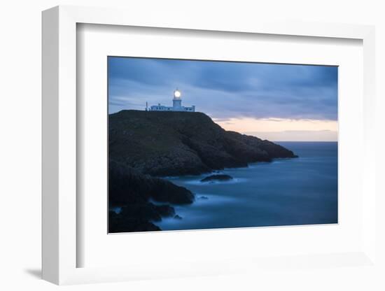 Strumble Head Lighthouse at Dusk, Pembrokeshire Coast National Park, Wales, United Kingdom, Europe-Ben Pipe-Framed Photographic Print
