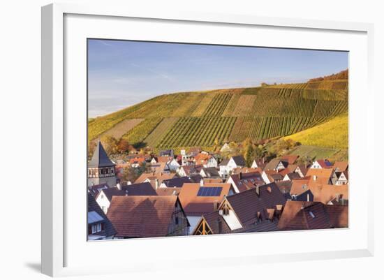 Strumpfelbach with Vineyards in Autumn, Baden Wurttemberg, Germany-Markus Lange-Framed Photographic Print