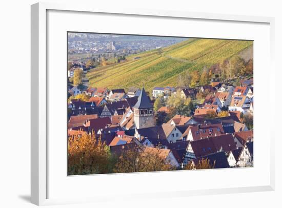 Strumpfelbach with Vineyards in Autumn, Baden Wurttemberg, Germany-Markus Lange-Framed Photographic Print