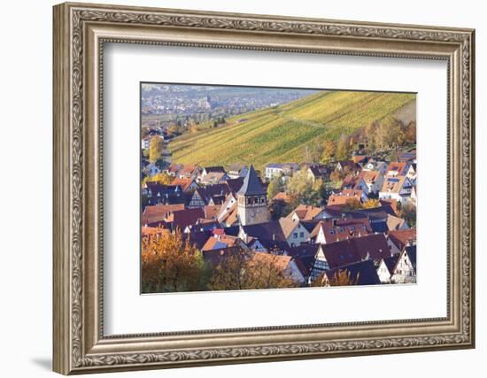 Strumpfelbach with Vineyards in Autumn, Baden Wurttemberg, Germany-Markus Lange-Framed Photographic Print