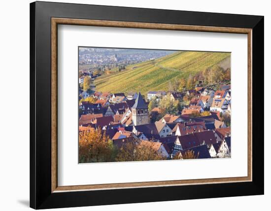 Strumpfelbach with Vineyards in Autumn, Baden Wurttemberg, Germany-Markus Lange-Framed Photographic Print