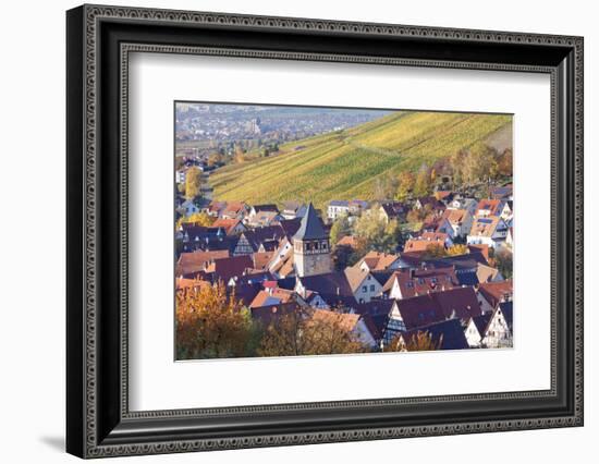 Strumpfelbach with Vineyards in Autumn, Baden Wurttemberg, Germany-Markus Lange-Framed Photographic Print