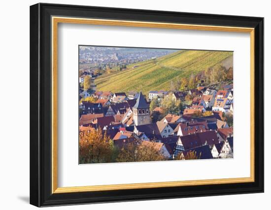 Strumpfelbach with Vineyards in Autumn, Baden Wurttemberg, Germany-Markus Lange-Framed Photographic Print