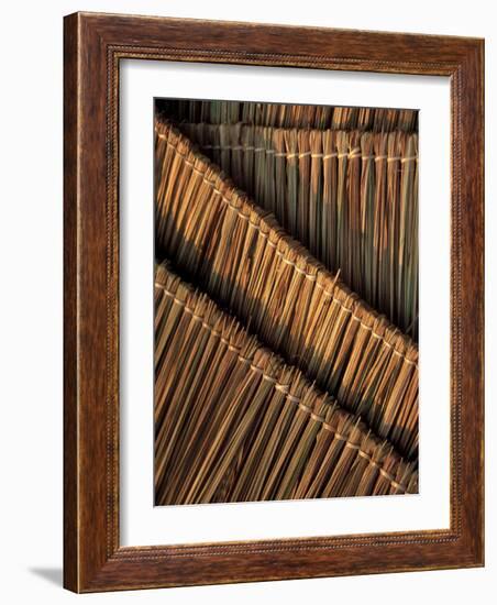 Strung Bamboo Reeds, Akha Hill Tribe Village, Thailand-Claudia Adams-Framed Photographic Print