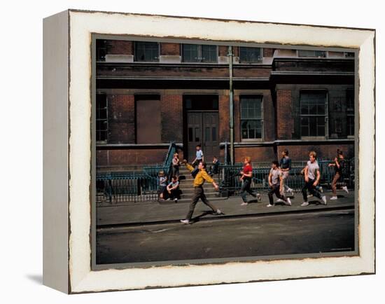 Strutting Sidewalk Dance, Scene from West Side Story-Gjon Mili-Framed Premier Image Canvas