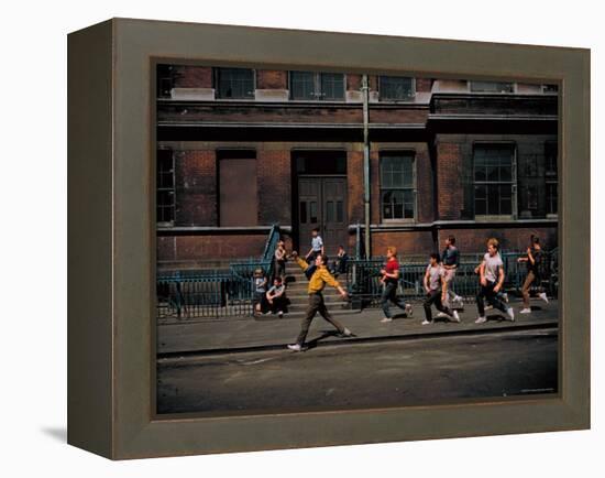 Strutting Sidewalk Dance, Scene from West Side Story-Gjon Mili-Framed Premier Image Canvas