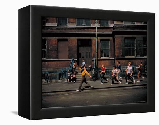 Strutting Sidewalk Dance, Scene from West Side Story-Gjon Mili-Framed Premier Image Canvas