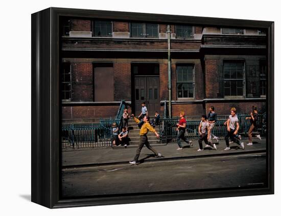 Strutting Sidewalk Dance, Scene from West Side Story-Gjon Mili-Framed Premier Image Canvas