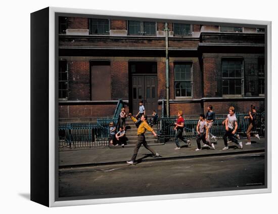 Strutting Sidewalk Dance, Scene from West Side Story-Gjon Mili-Framed Premier Image Canvas