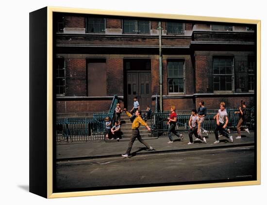 Strutting Sidewalk Dance, Scene from West Side Story-Gjon Mili-Framed Premier Image Canvas