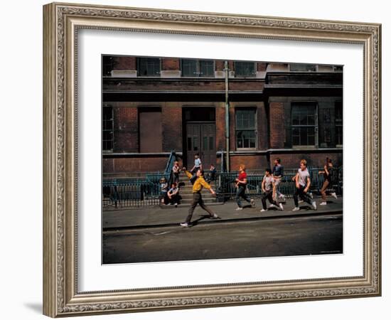 Strutting Sidewalk Dance, Scene from West Side Story-Gjon Mili-Framed Premium Photographic Print