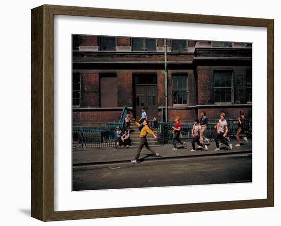 Strutting Sidewalk Dance, Scene from West Side Story-Gjon Mili-Framed Premium Photographic Print