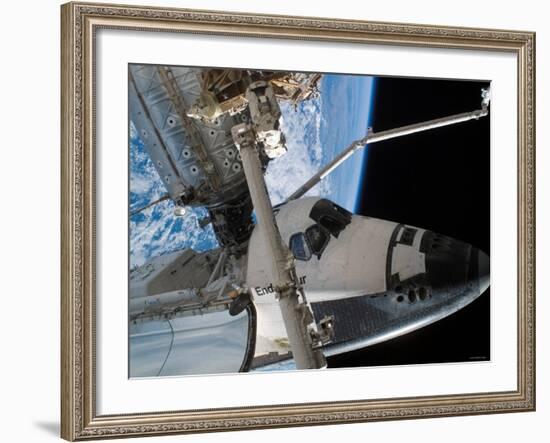 STS-118 Astronaut, Construction and Maintenance on International Space Station August 15, 2007-Stocktrek Images-Framed Photographic Print