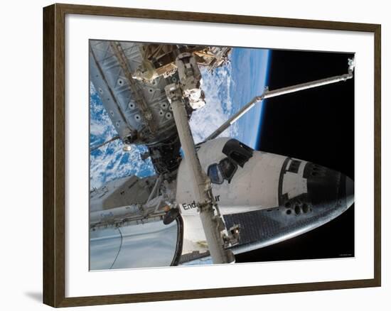 STS-118 Astronaut, Construction and Maintenance on International Space Station August 15, 2007-Stocktrek Images-Framed Photographic Print