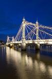 Albert Bridge and River Thames at Night, Chelsea, London, England, United Kingdom, Europe-Stuart-Framed Photographic Print