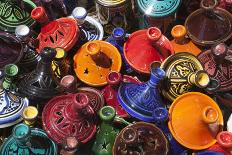 Colourful Tajines, Essaouira, Atlantic Coast, Morocco, North Africa, Africa-Stuart Black-Photographic Print