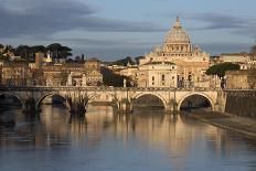 St. Peter's Basilica, the River Tiber and Ponte Sant'Angelo, Rome, Lazio, Italy-Stuart Black-Photographic Print