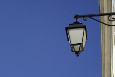 Streetlamp on a Building with Shuttered Windows. Il De Re, France-Stuart Cox Olwen Croft-Framed Photographic Print