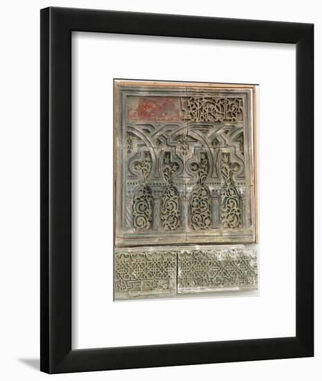 Stucco wall decoration, Islamic Spain, Muluk al Tarr'if period, 12th century-Werner Forman-Framed Photographic Print