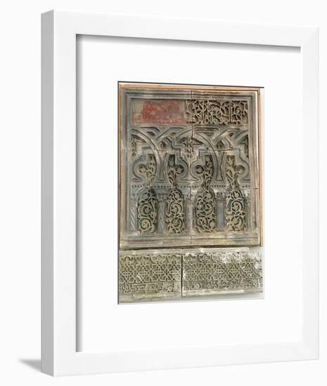 Stucco wall decoration, Islamic Spain, Muluk al Tarr'if period, 12th century-Werner Forman-Framed Photographic Print