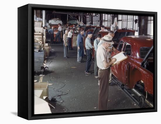 Studebaker Assembly Line in South Bend Indiana-Bernard Hoffman-Framed Premier Image Canvas