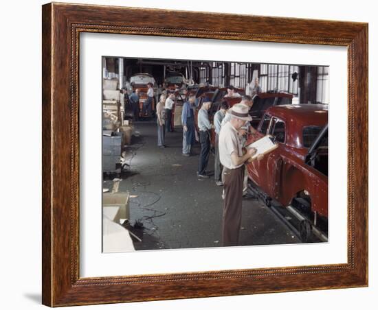 Studebaker Assembly Line in South Bend Indiana-Bernard Hoffman-Framed Photographic Print