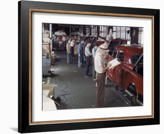 Studebaker Assembly Line in South Bend Indiana-Bernard Hoffman-Framed Photographic Print