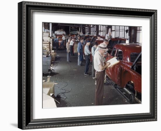 Studebaker Assembly Line in South Bend Indiana-Bernard Hoffman-Framed Photographic Print