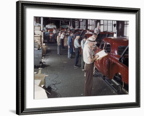 Studebaker Assembly Line in South Bend Indiana-Bernard Hoffman-Framed Photographic Print