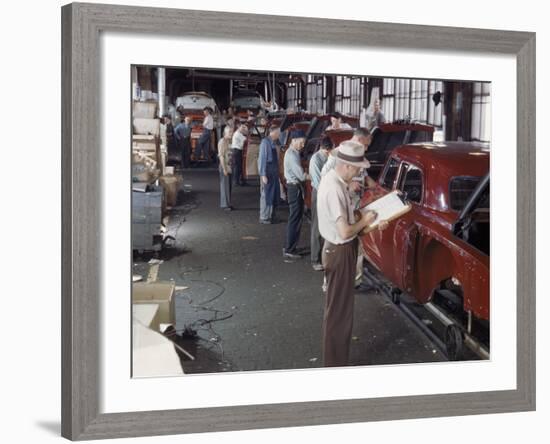 Studebaker Assembly Line in South Bend Indiana-Bernard Hoffman-Framed Photographic Print