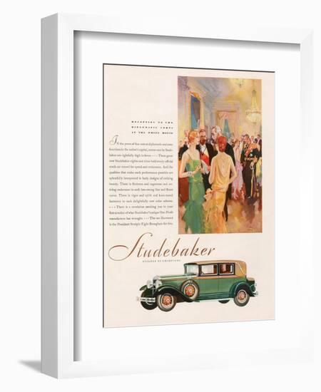 Studebaker, Magazine Advertisement, USA, 1929--Framed Giclee Print