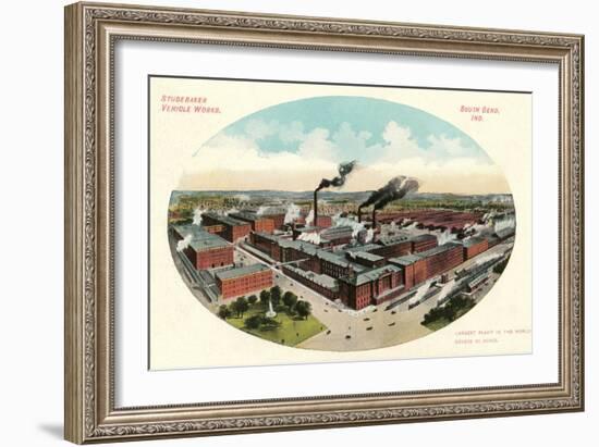 Studebaker Works, South Bend-null-Framed Art Print