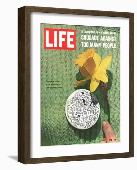 Student Campaign for Population Control, April 17, 1970-Michael Rougier-Framed Photographic Print