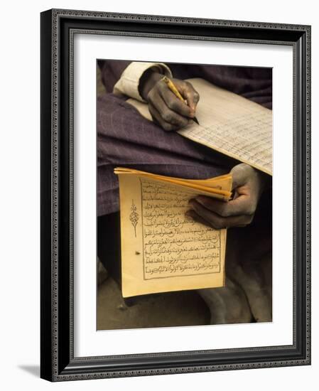 Student Copying the Koran, Djenne, Mali, West Africa-Ellen Clark-Framed Photographic Print