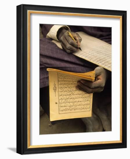 Student Copying the Koran, Djenne, Mali, West Africa-Ellen Clark-Framed Photographic Print