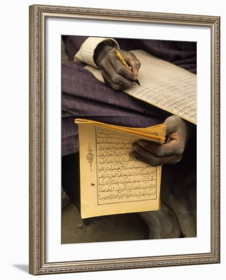 Student Copying the Koran, Djenne, Mali, West Africa-Ellen Clark-Framed Photographic Print