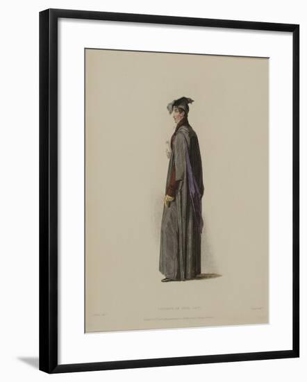 Student in Civil Law, Engraved by J. Agar, Published in R. Ackermann's 'History of Oxford', 1814-Thomas Uwins-Framed Giclee Print