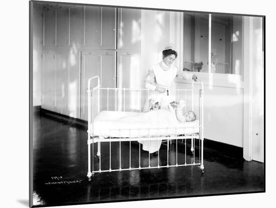 Student Nurse and Patient, ca. 1913-null-Mounted Giclee Print