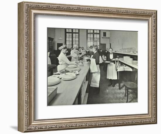 Student Waiters, Westminster Technical Institute, London, 1914-null-Framed Photographic Print