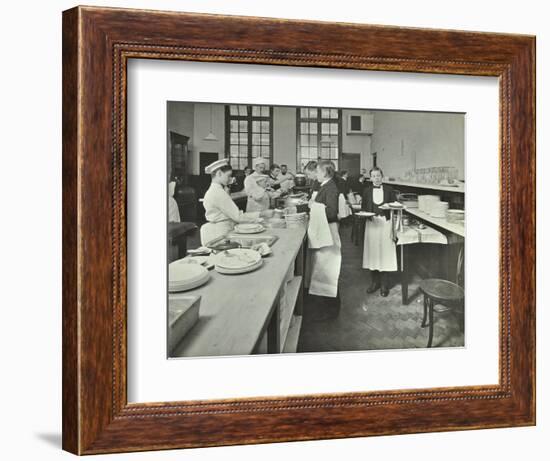 Student Waiters, Westminster Technical Institute, London, 1914-null-Framed Photographic Print