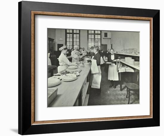 Student Waiters, Westminster Technical Institute, London, 1914-null-Framed Photographic Print