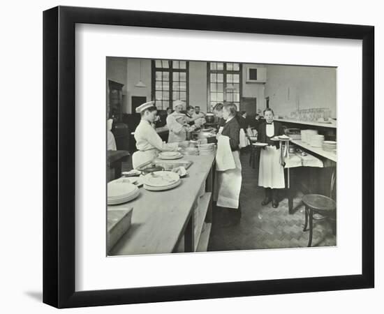 Student Waiters, Westminster Technical Institute, London, 1914-null-Framed Photographic Print