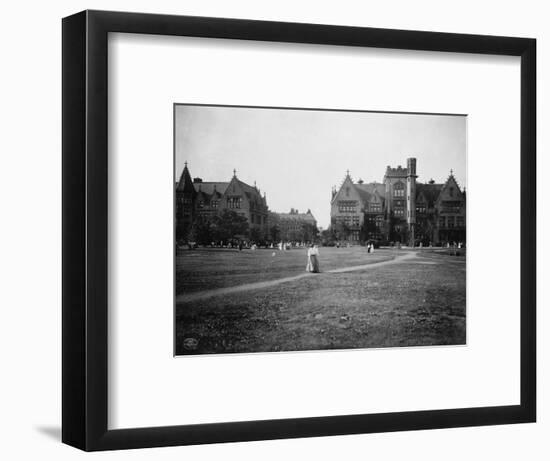 Students at University of Chicago Campus-null-Framed Photographic Print