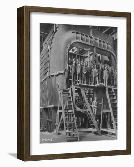 Students from Yale University on an 88-null-Framed Photographic Print