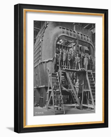 Students from Yale University on an 88-null-Framed Photographic Print