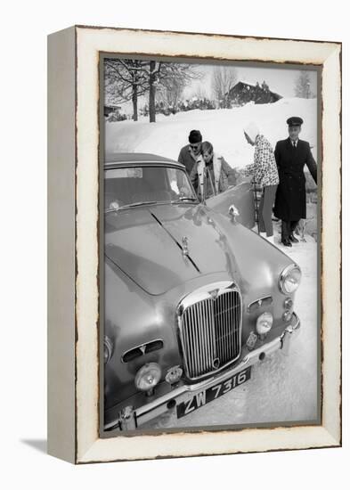 Students Getting in Car at Le Rosey School, Gstaad, Switzwerland, 1965-Carlo Bavagnoli-Framed Premier Image Canvas