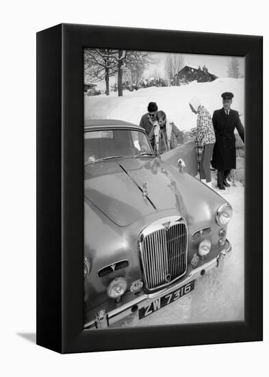 Students Getting in Car at Le Rosey School, Gstaad, Switzwerland, 1965-Carlo Bavagnoli-Framed Premier Image Canvas