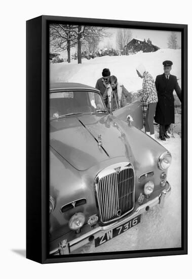 Students Getting in Car at Le Rosey School, Gstaad, Switzwerland, 1965-Carlo Bavagnoli-Framed Premier Image Canvas